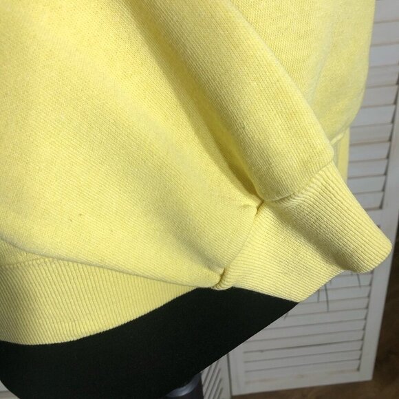 Vintage 90s Born to Be Wild Penguin Sweatshirt Yellow Medium - Picture 8 of 8